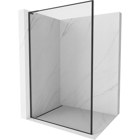Mexen Kioto L paroi de douche Walk-in 70 x 200 cm, cadre noir, noir - 800-070-103-70-70