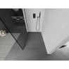 Mexen Kioto L paroi de douche Walk-in 70 x 200 cm, cadre noir, noir - 800-070-103-70-70