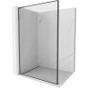 Mexen Kioto L Paroi de douche Walk-in 120 x 200 cm, cadre noir, gris canon brossé - 800-120-103-66-70