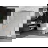 Mexen Kioto L paroi de douche Walk-in 70 x 200 cm, motif noir, nickel brossé - 800-070-103-97-70