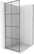 Mexen Kioto L parois de douche Walk-in 70 x 200 cm, motif noir, chrome - 800-070-103-01-77