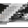 Mexen Kioto L paroi de douche Walk-in 100 x 200 cm, motif noir, chrome - 800-100-103-01-77