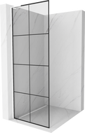 Mexen Kioto L paroi de douche Walk-in 90 x 200 cm, motif noir, blanc - 800-090-103-20-77