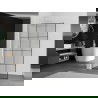 Mexen Kioto L paroi de douche Walk-in 100 x 200 cm, motif noir, blanc - 800-100-103-20-77