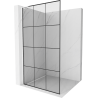 Mexen Kioto L paroi de douche Walk-in 100 x 200 cm, motif noir, blanc - 800-100-103-20-77
