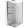 Mexen Kioto L paroi de douche Walk-in 70 x 200 cm, motif noir, doré - 800-070-103-50-77