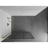Mexen Kioto L paroi de douche Walk-in 110 x 200 cm, grille noire, dorée - 800-110-103-50-77