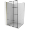 Mexen Kioto L paroi de douche Walk-in 110 x 200 cm, grille noire, dorée - 800-110-103-50-77
