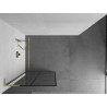 Mexen Kioto L paroi de douche Walk-in 90 x 200 cm, grille noire, or brossé - 800-090-103-55-77