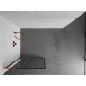 Mexen Kioto L paroi de douche Walk-in 80 x 200 cm, grille noire, or rose - 800-080-103-60-77