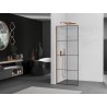 Mexen Kioto L paroi de douche Walk-in 80 x 200 cm, grille noire, or rose - 800-080-103-60-77