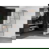 Mexen Kioto L paroi de douche Walk-in 70 x 200 cm, motif noir, laiton brossé - 800-070-103-65-77