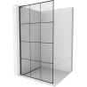Mexen Kioto L paroi de douche Walk-in 100 x 200 cm, grille noire, noir - 800-100-103-70-77