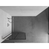 Mexen Kioto L paroi de douche Walk-in 80 x 200 cm, grille noire, nickel brossé - 800-080-103-97-77