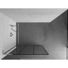 Mexen Kioto L paroi de douche Walk-in 100 x 200 cm, grille noire, nickel brossé - 800-100-103-97-77