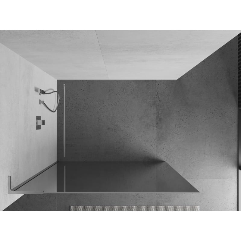 Mexen Kioto L paroi de douche Walk-in 80 x 200 cm, miroir, chrome - 800-080-103-01-50