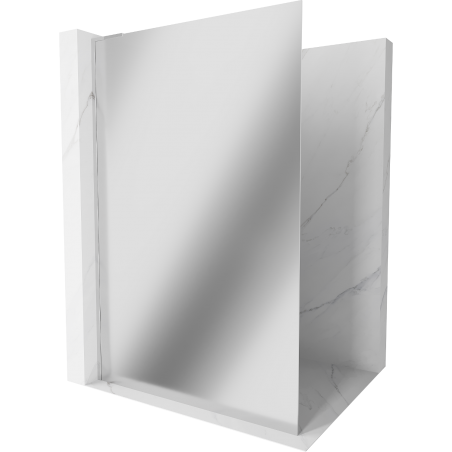 Mexen Kioto L paroi de douche Walk-in 100 x 200 cm, miroir, chrome - 800-100-103-01-50