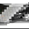 Mexen Kioto L paroi de douche Walk-in 70 x 200 cm, motif noir, blanc - 800-070-103-20-78