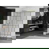 Mexen Kioto L paroi de douche Walk-in 110 x 200 cm, motif noir, doré - 800-110-103-50-78
