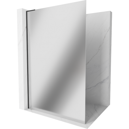 Mexen Kioto L paroi de douche Walk-in 100 x 200 cm, miroir, noir - 800-100-103-70-50