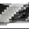 Mexen Kioto L paroi de douche Walk-in 80 x 200 cm, motif noir, finition dorée - 800-080-103-55-78