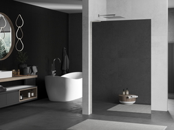 Paroi de douche Mexen Kioto L Walk-in 100 x 200 cm, miroir, nickel brossé - 800-100-103-97-50