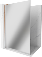 Mexen Kioto L paroi de douche Walk-in 70 x 200 cm, miroir, or rose - 800-070-103-60-50