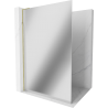 Mexen Kioto L paroi de douche Walk-in 70 x 200 cm, miroir, doré - 800-070-103-50-50