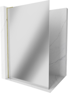 Mexen Kioto L paroi de douche Walk-in 70 x 200 cm, miroir, doré - 800-070-103-50-50