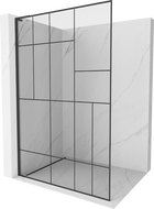 Paroi de douche Mexen Kioto L Walk-in 80 x 200 cm, motif noir, noir - 800-080-103-70-78