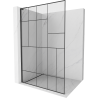 Mexen Kioto L paroi de douche Walk-in 70 x 200 cm, motif noir, noir - 800-070-103-70-78