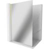 Mexen Kioto L paroi de douche Walk-in 70 x 200 cm, miroir, doré brossé - 800-070-103-55-50