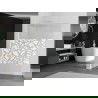 Mexen Kioto L paroi de douche Walk-in 100 x 200 cm, motif blanc, blanc - 800-100-103-20-85