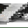 Mexen Kioto L paroi de douche Walk-in 100 x 200 cm, motif blanc, chrome - 800-100-103-01-85