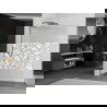 Mexen Kioto L paroi de douche Walk-in 70 x 200 cm, motif blanc, gris gun brossé - 800-070-103-66-85