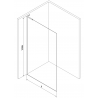 Mexen Kioto L paroi de douche Walk-in 100 x 200 cm, motif blanc, nickel brossé - 800-100-103-97-85