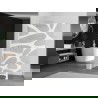 Mexen Kioto L paroi de douche Walk-in 120 x 200 cm, motif blanc, blanc - 800-120-103-20-97