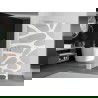 Mexen Kioto L paroi de douche Walk-in 120 x 200 cm, motif blanc, chrome - 800-120-103-01-97