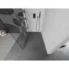 Mexen Kioto L paroi de douche Walk-in 90 x 200 cm, vague blanche, gris canon brossé - 800-090-103-66-97