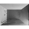 Mexen Kioto L paroi de douche Walk-in 100 x 200 cm, vague blanche, nickel brossé - 800-100-103-97-97
