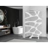 Mexen Kioto L paroi de douche Walk-in 100 x 200 cm, vague blanche, nickel brossé - 800-100-103-97-97