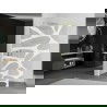 Mexen Kioto L paroi de douche Walk-in 100 x 200 cm, motif blanc, dorée - 800-100-103-50-97