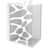 Mexen Kioto L paroi de douche Walk-in 70 x 200 cm, motif blanc, or - 800-070-103-50-97