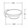 Mexen Tiber Porte-savon, Chrome - 7050539-00