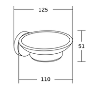 Mexen Tiber porte-savon, chrome - 7050539-00