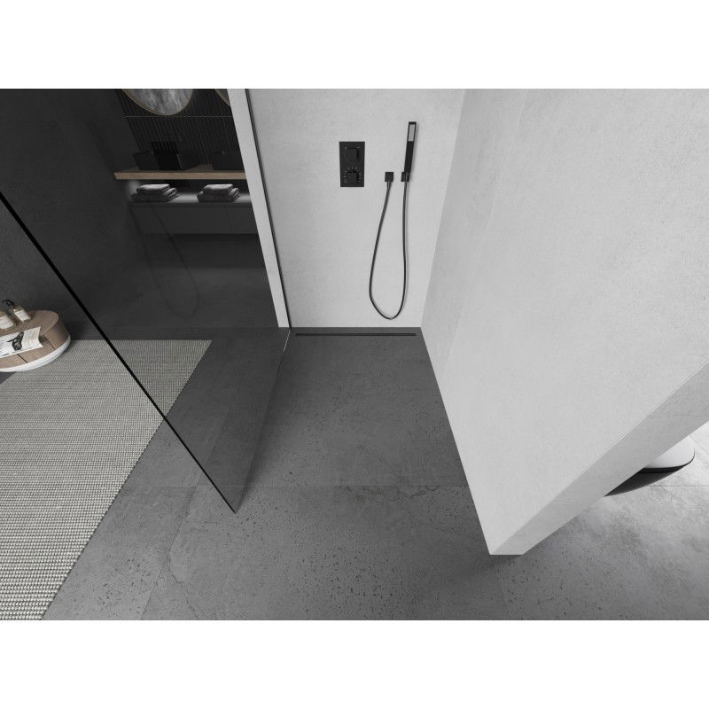 Mexen Kioto paroi de douche Walk-in 130 x 200 cm, transparent 8 mm, métal gun - 800-130-101-95-00