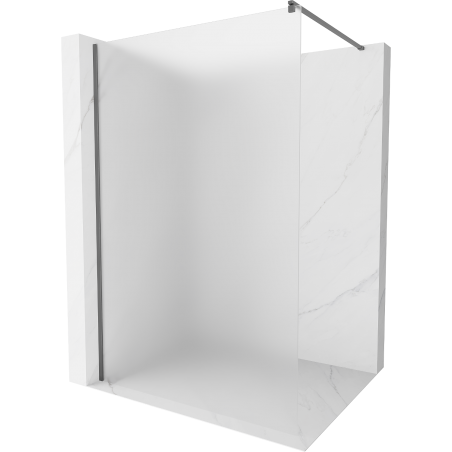 Mexen Kioto Paroi de douche Walk-in 140 x 200 cm, dépoli 8 mm, métal gun - 800-140-101-95-30