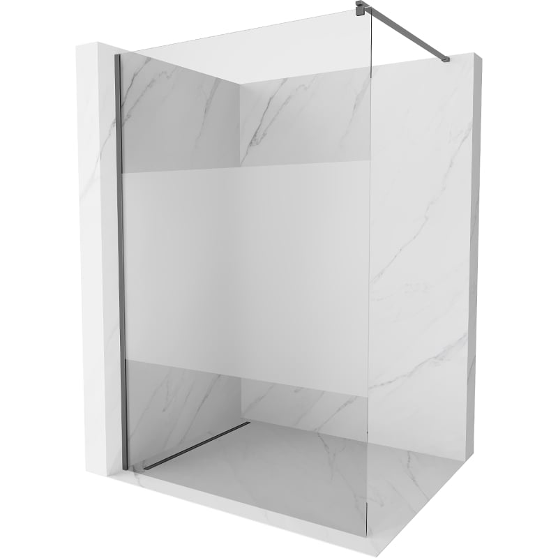 Mexen Kioto paroi de douche Walk-in 110 x 200 cm, transparent/givré 8 mm, canon de fusil - 800-110-101-95-35
