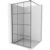 Mexen Kioto paroi de douche Walk-in 110 x 200 cm, motif noir 8 mm, gun metal - 800-110-101-95-77
