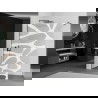 Mexen Kioto paroi de douche Walk-in 70 x 200 cm, motif blanc 8 mm, gun metal - 800-070-101-95-97